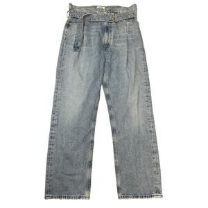 Agolde Reworked Belted 90's Straight Jeans Size 28